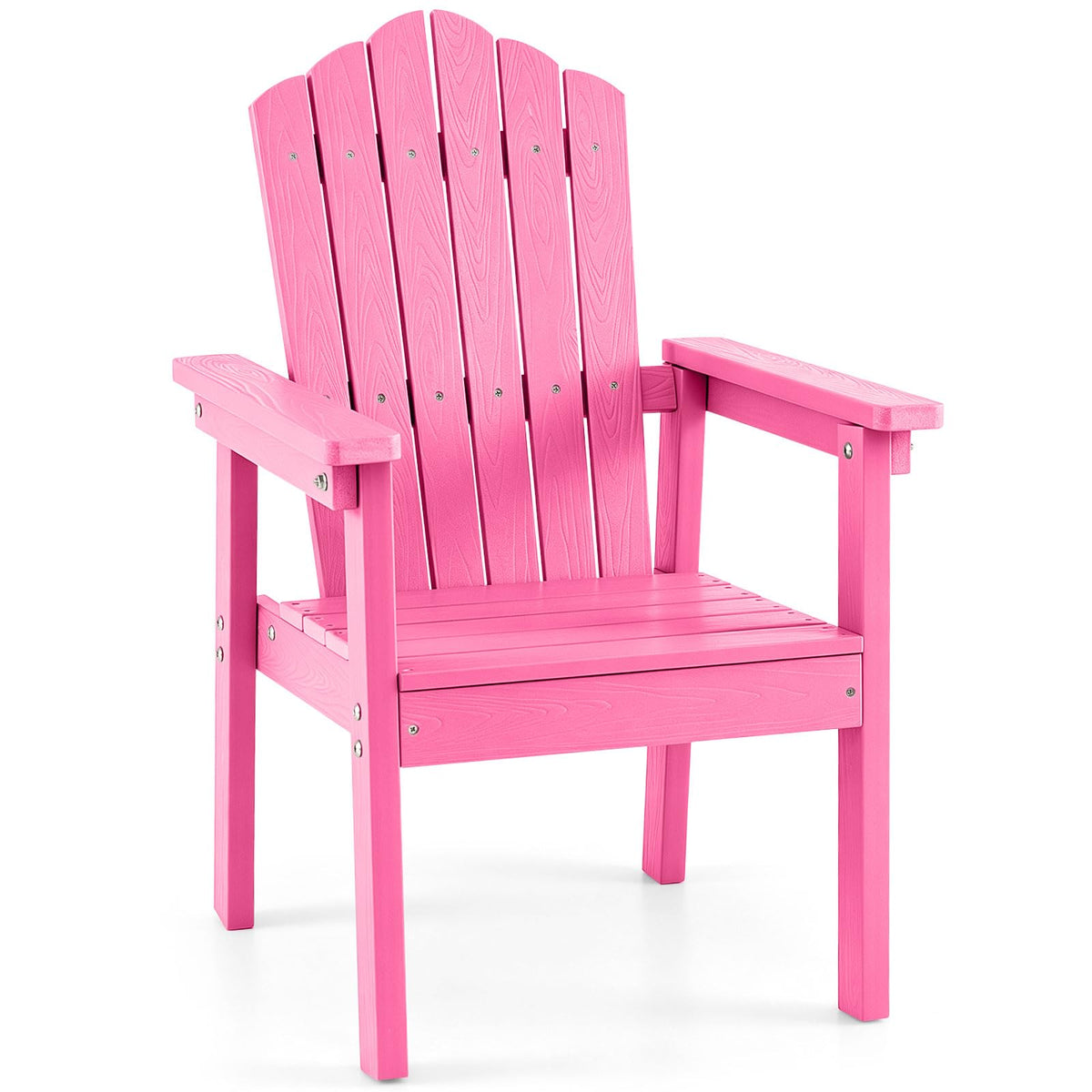 Chaise Adirondack d'extérieur Tangkula avec dossier haut et accoudoirs larges pour terrasse ou piscine