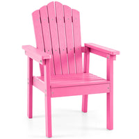 Chaise Adirondack d'extérieur Tangkula avec dossier haut et accoudoirs larges pour terrasse ou piscine