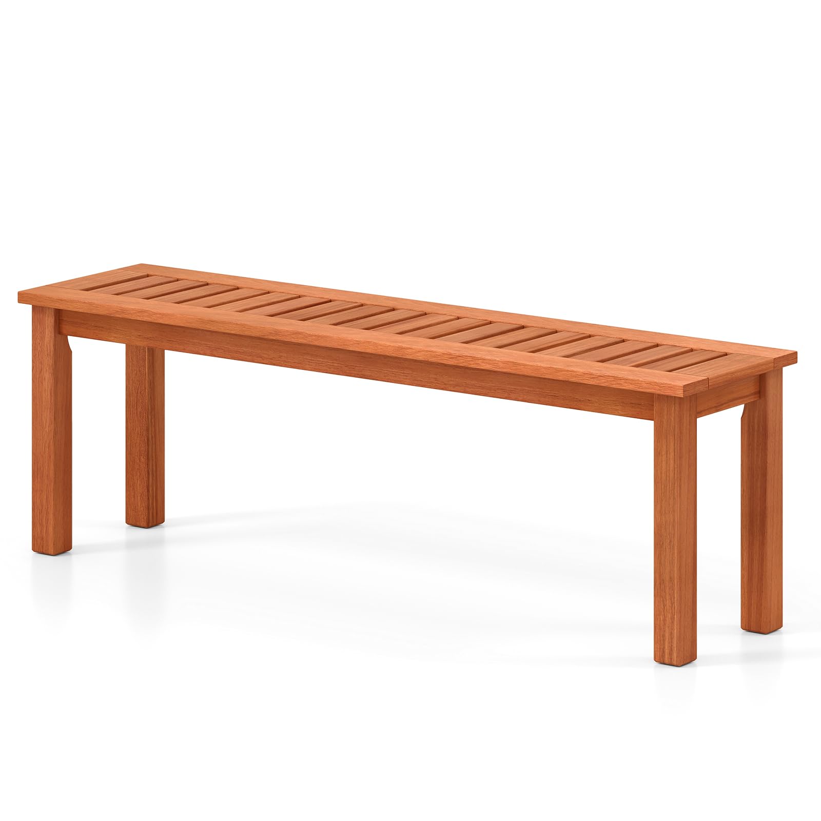Tangkula 47 Inch Patio Wood Bench for Backyard
