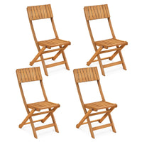 Tangkula Wood Foldable Patio Chairs Set