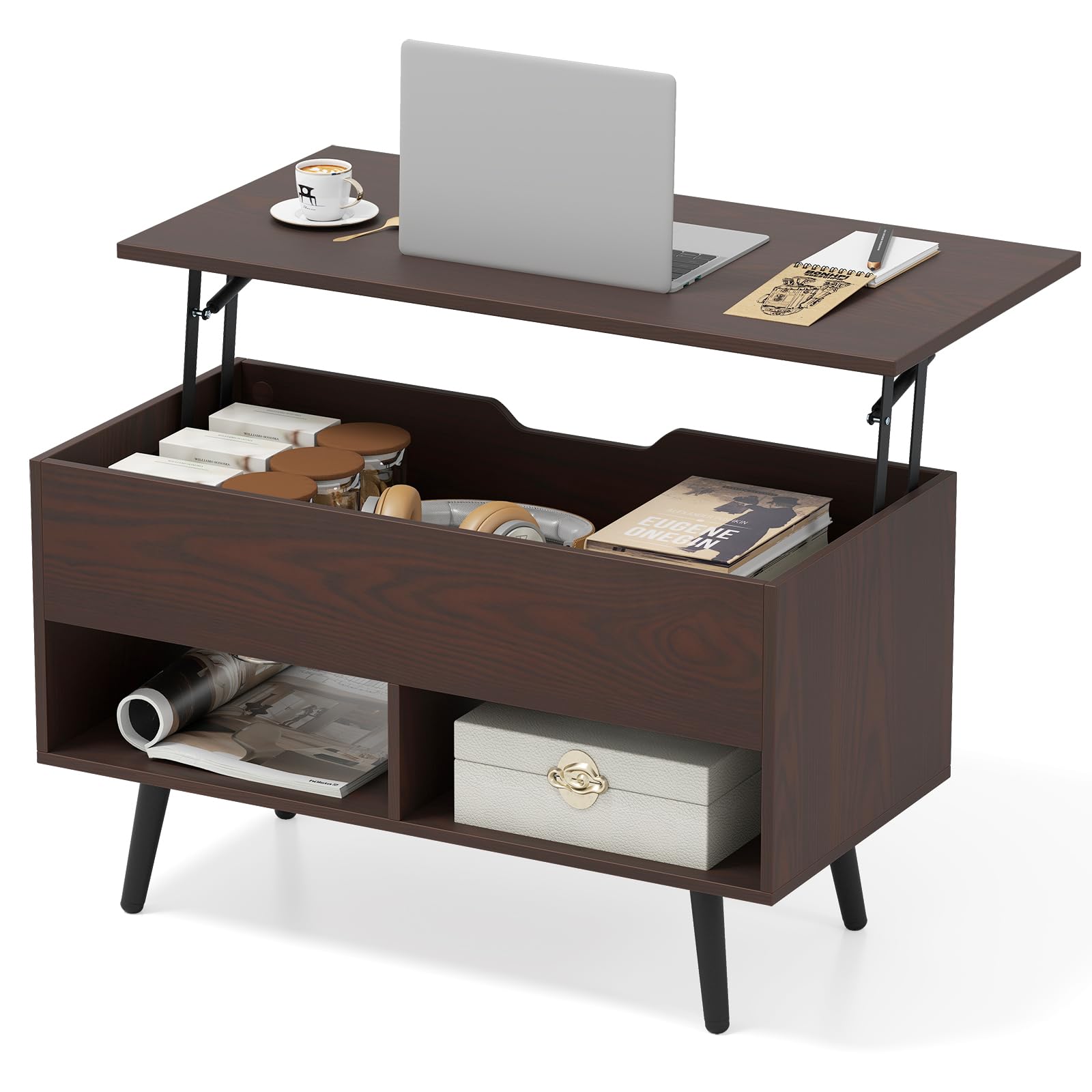Tangkula Lift Top Coffee Table for Living Room