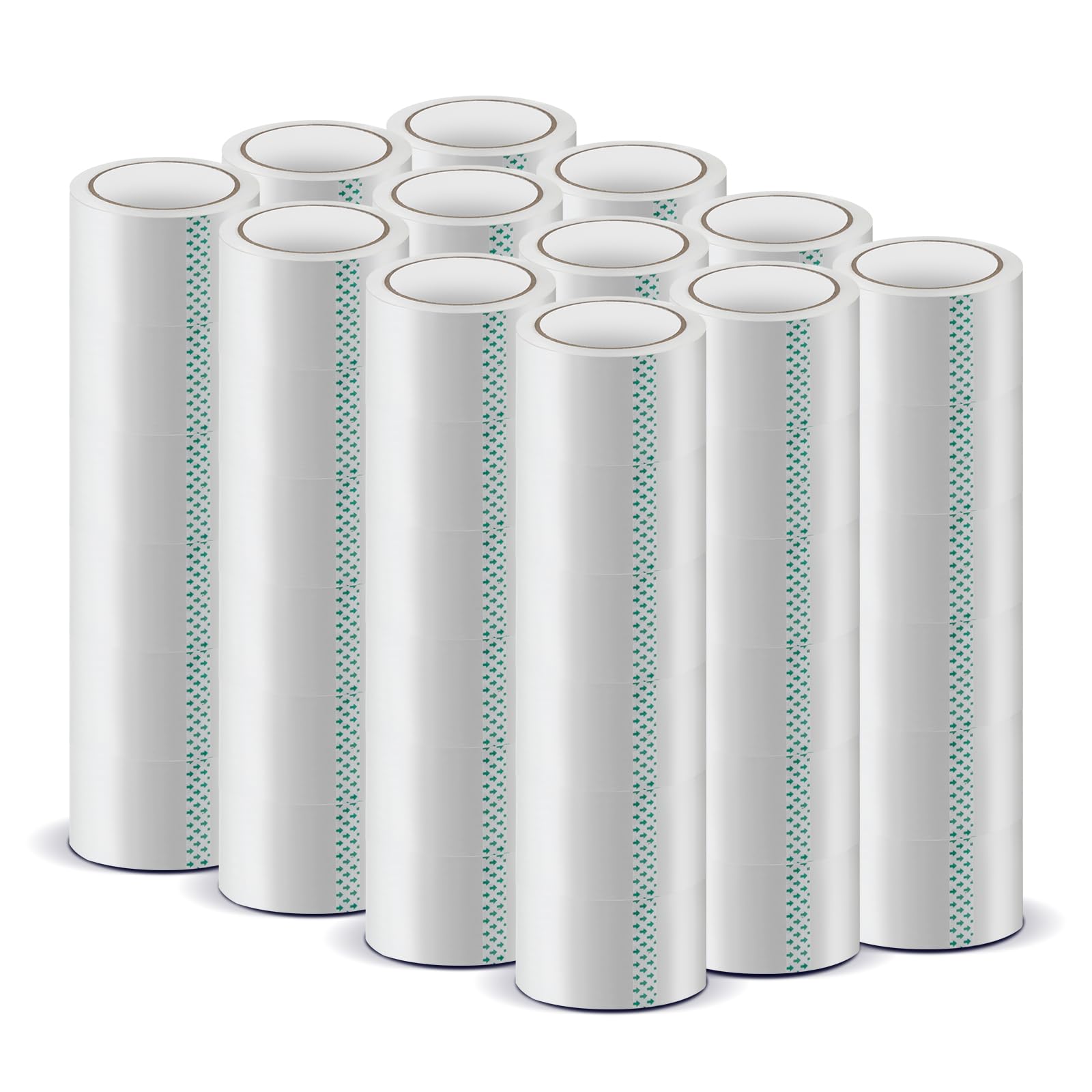 Tangkula Heavy Duty Packing Tape, 72 Rolls, Total 4724 Yards