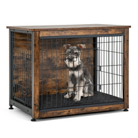 Tangkula Dog Crate Furniture with Removable Tray/Felt Mat