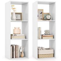 Tangkula 3-Cube Bookcase, 4-Tier Bookshelf with Open Compartments