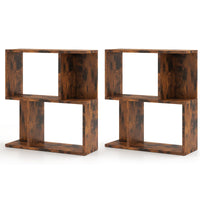 Tangkula 3 Tier Geometric Bookshelf