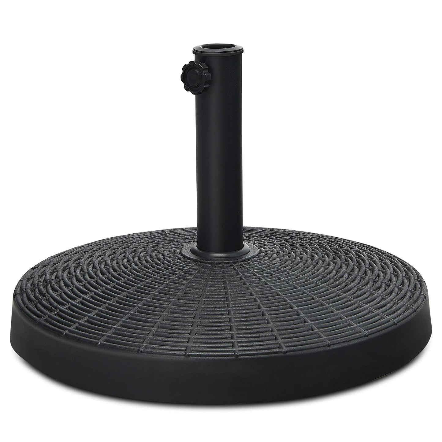 49 LBS Patio Umbrella Base, 20.5 Inch Outdoor Umbrella Stand W/Rattan Design