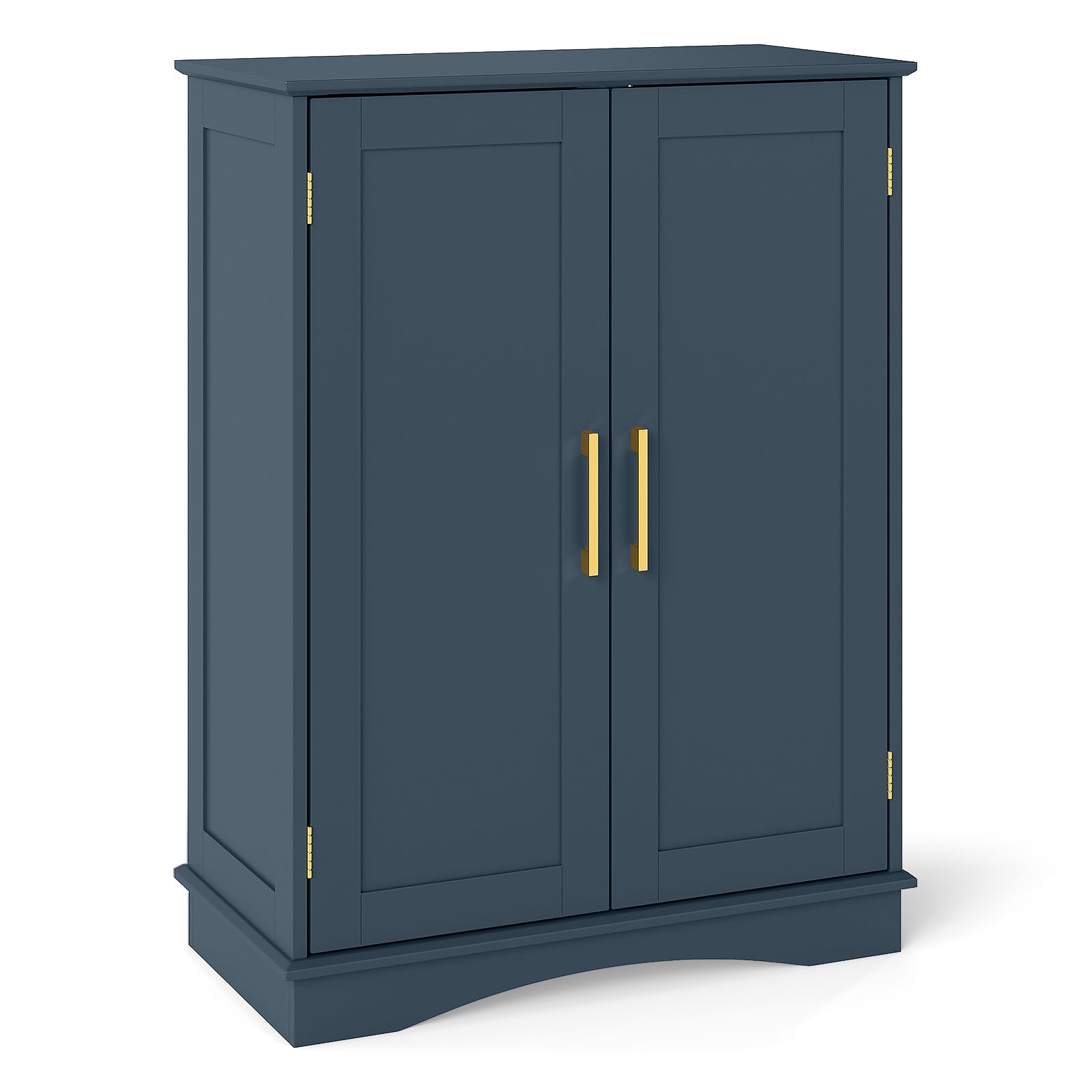 Tangkula 31.5" H Freestanding Pantry Cabinet with 2 Doors and Adjustable Shelves