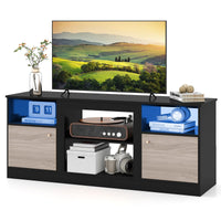 Tangkula TV Stand with LED Lights for 65” TVs