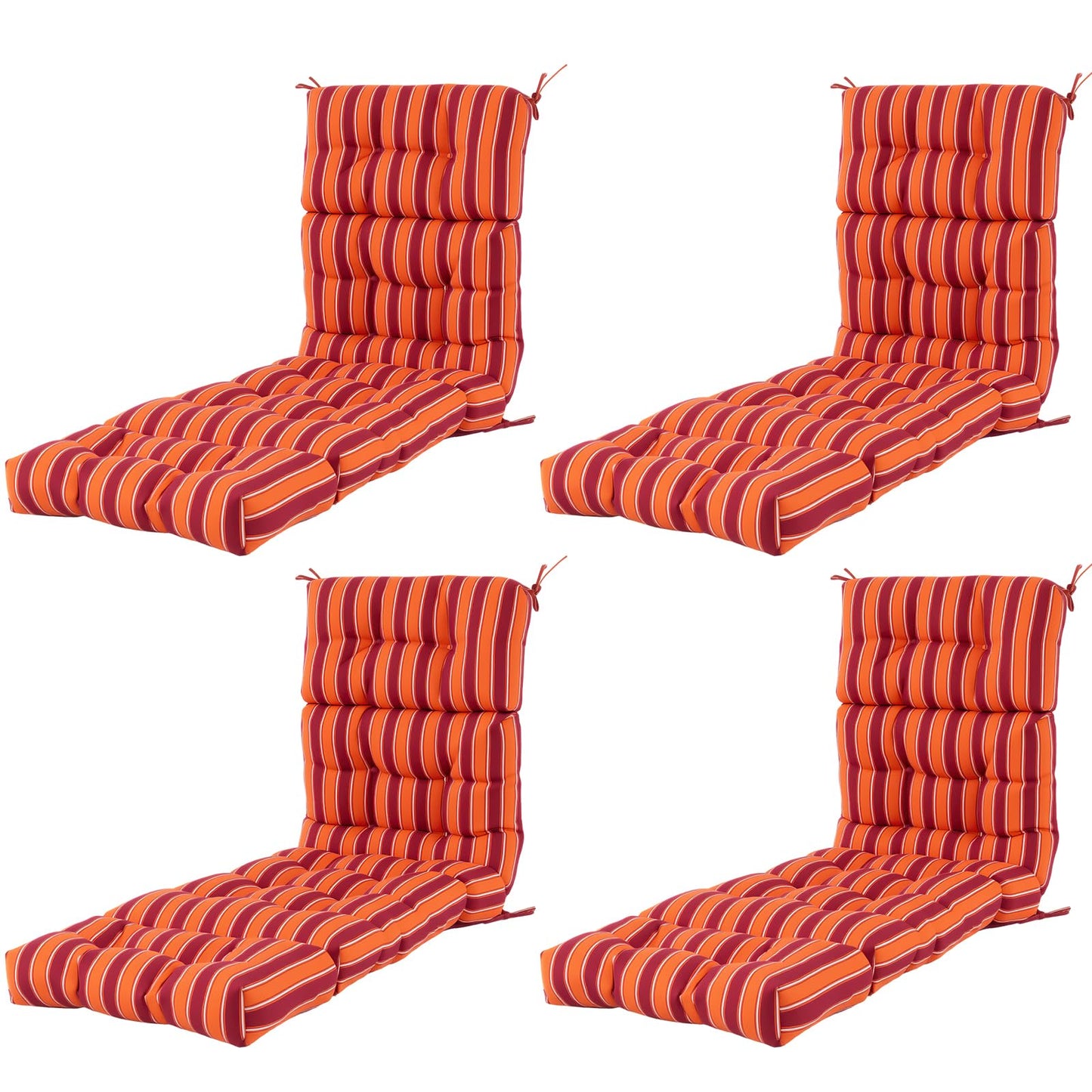 Tangkula Chaise Lounge Cushions for Outdoor Indoor Furniture