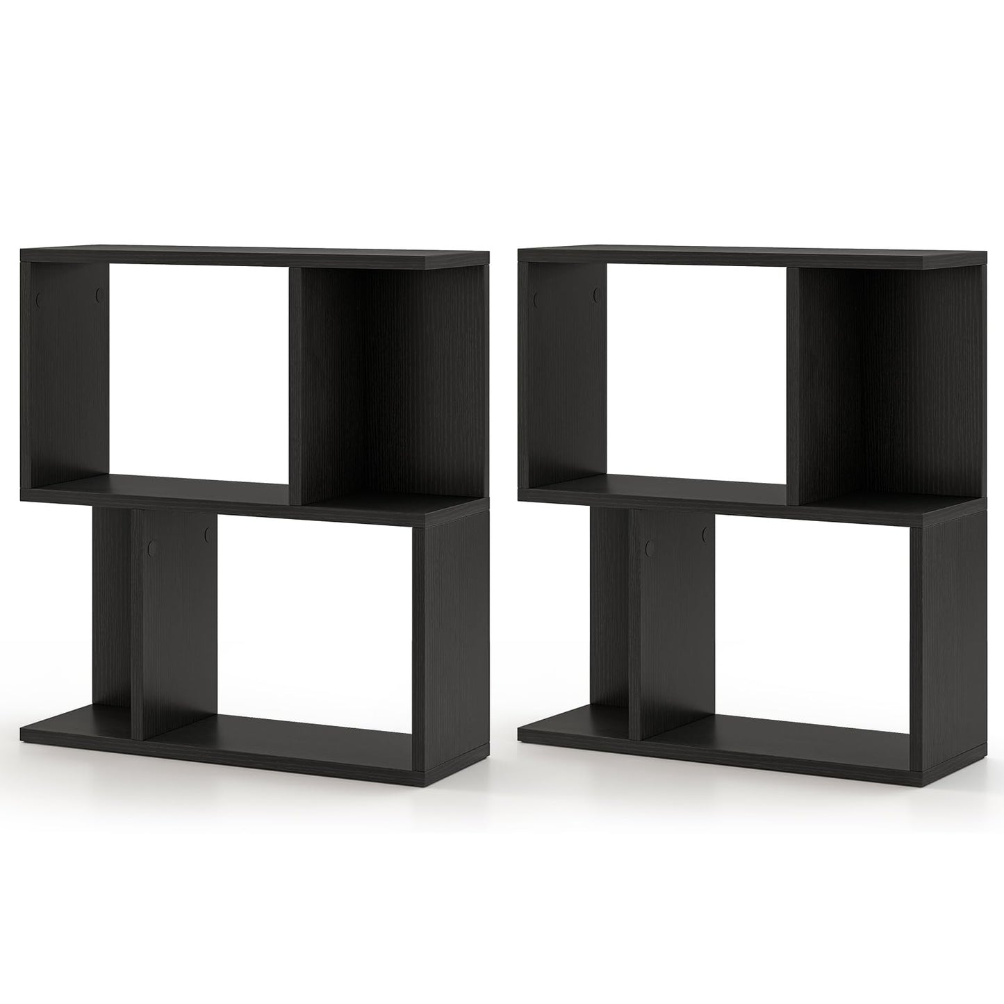 Tangkula 3 Tier Geometric Bookshelf