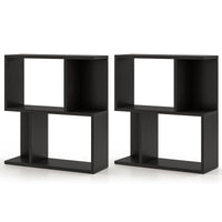 Tangkula 3 Tier Geometric Bookshelf