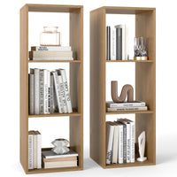 Bibliothèque Tangkula à 3 cubes, étagère à 4 niveaux avec compartiments ouverts