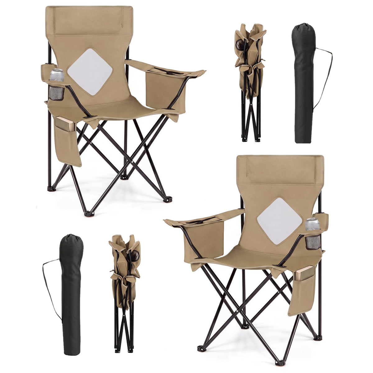 Tangkula Outdoor Camping Chair No Assembly & Quick Folding(1/2）