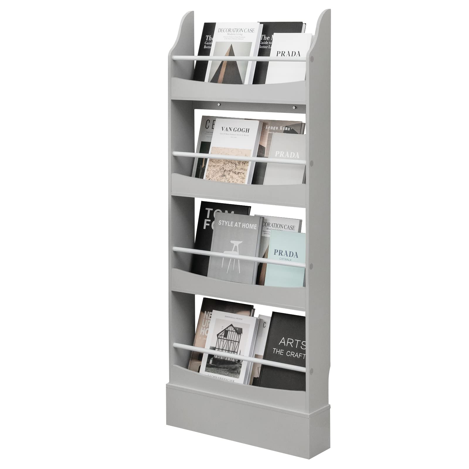 Bookcase Rack Wall for Books & Magazines - Tangkula