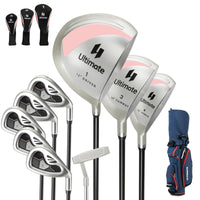 Tangkula Ensemble complet de 10 clubs de golf pour femme, main droite