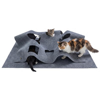 Tapis tunnel rectangulaire Tangkula 48" x 36" pour chats d'intérieur
