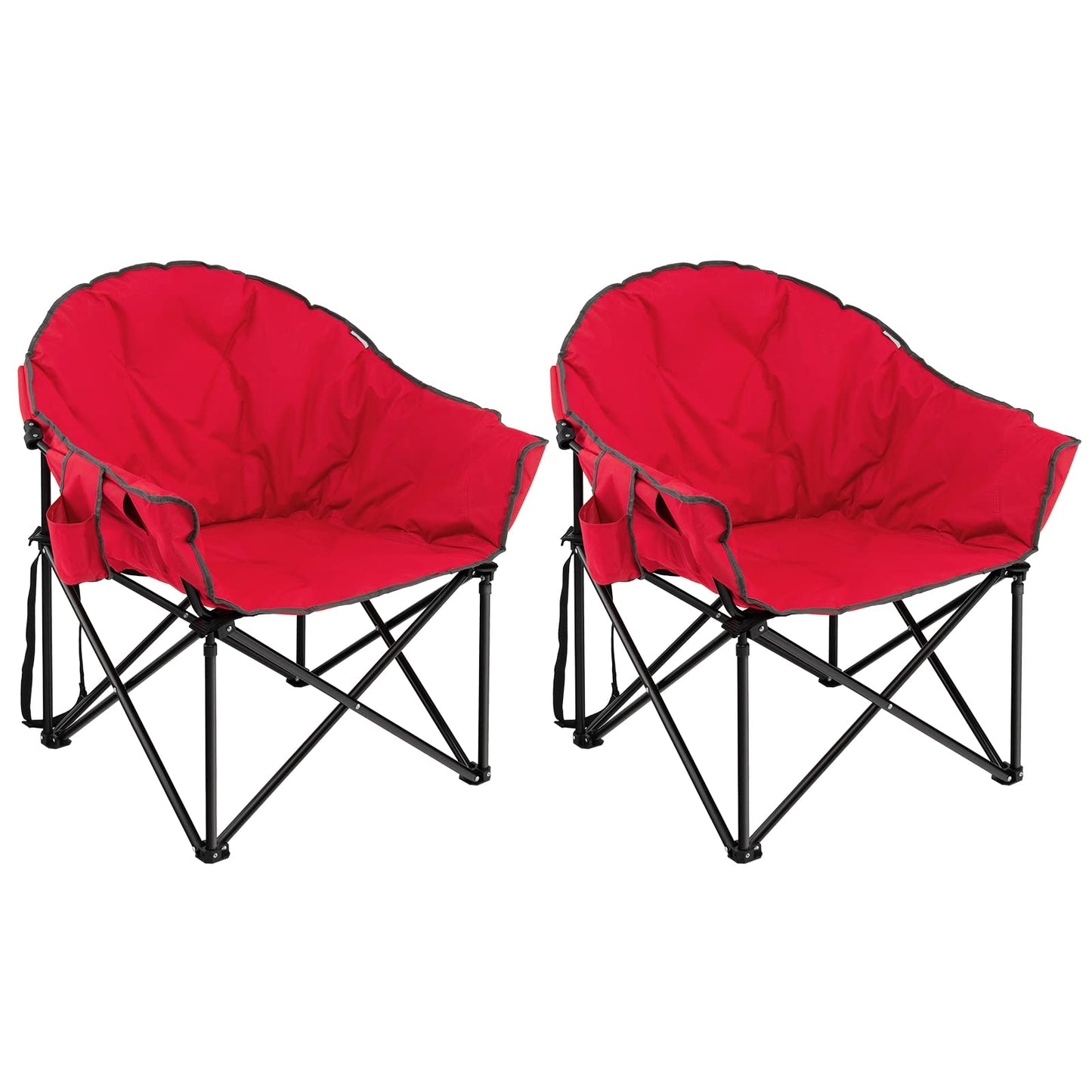 Tangkula Oversized Camping Chair with Cup Holder