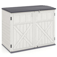 Tangkula Large Outdoor Storage Cabinet for Gardening Tools Cushions
