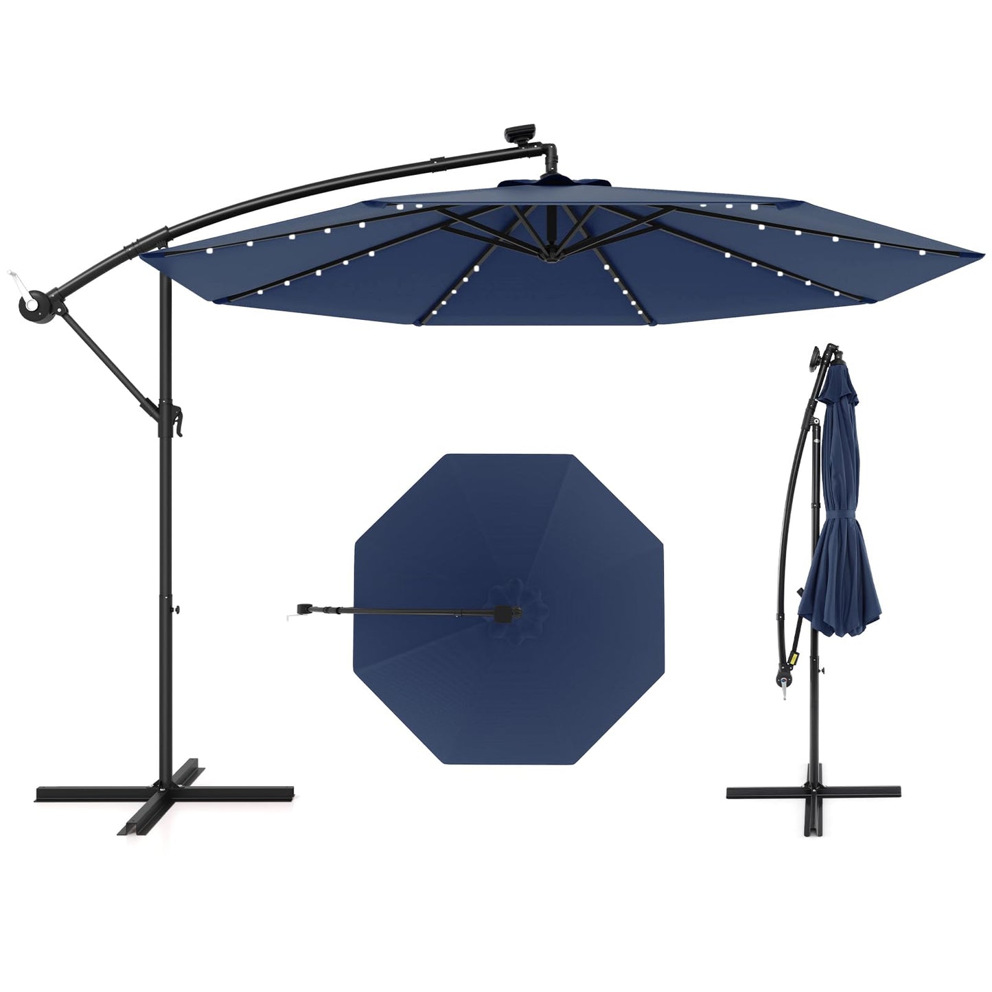 TANGKULA 10 Ft Patio Offset Umbrella for Backyard