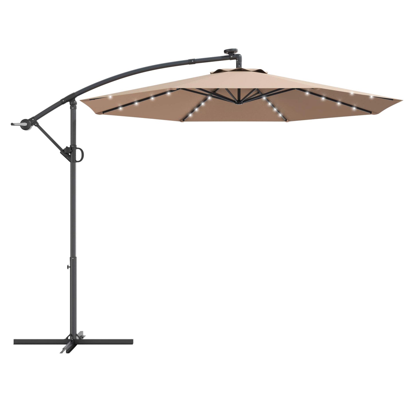 Tangkula 10 FT Patio Offset Umbrella with 360 Degree Rotation