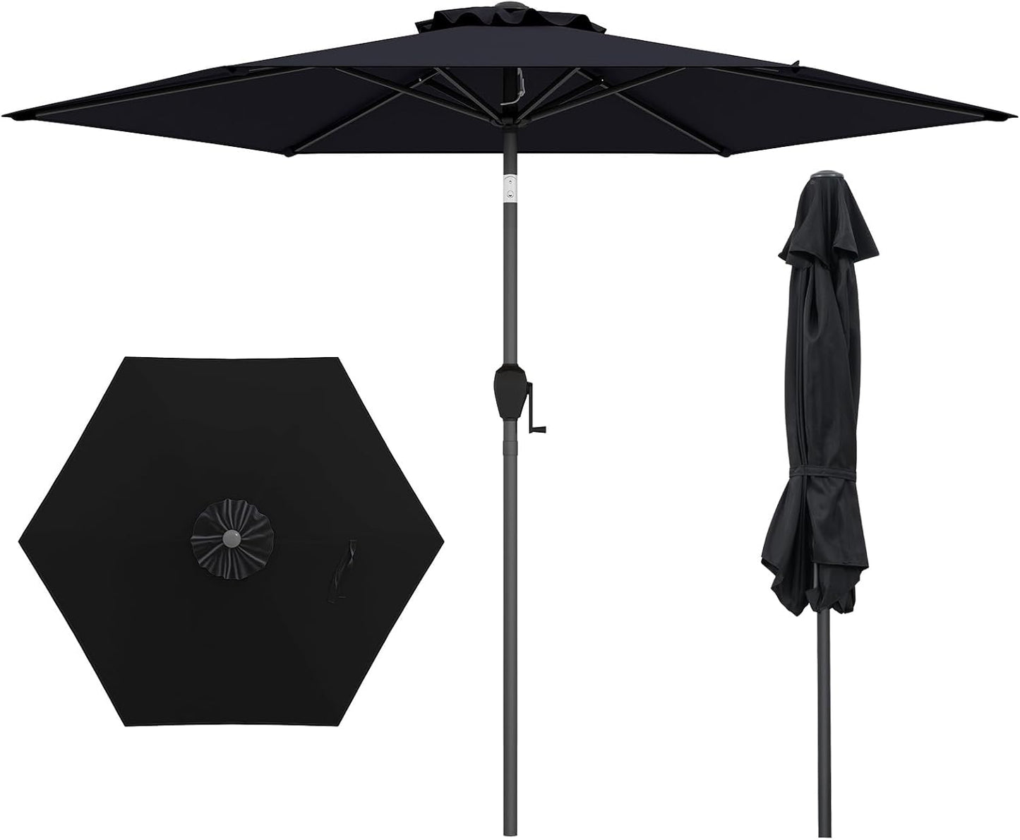 Tangkula Heavy Duty Outdoor Umbrella with Push Button Tilt