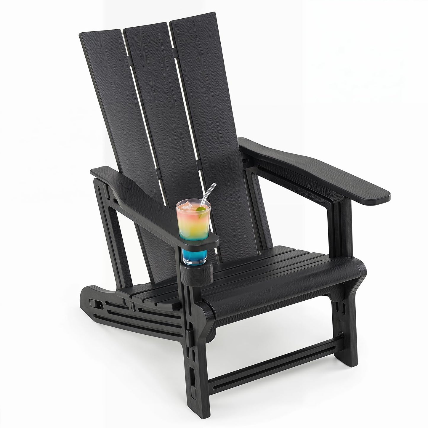 Tangkula Adirondack Chairs with Cup Holder for Garden
