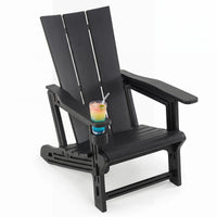 Tangkula Adirondack Chairs with Cup Holder for Garden