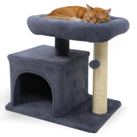 Tangkula Cat Tower with Sisal Scratching Posts for Small Spaces