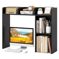 Tangkula Étagère de bureau, meuble de rangement de comptoir avec 5 étagères pour bureau d'ordinateur