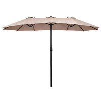 TANGKULA 15 Ft Patio Umbrella Double-Sided Steel