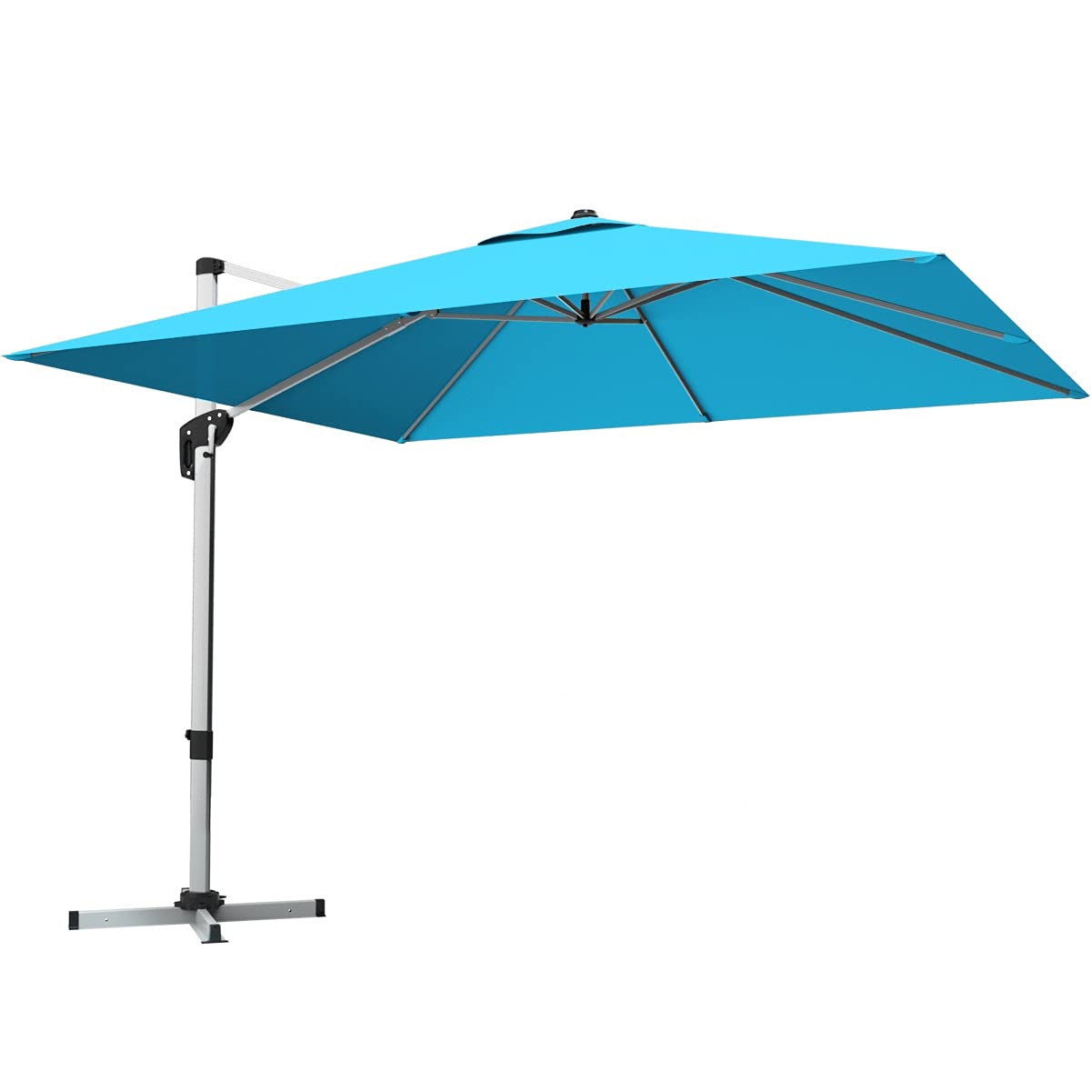 Tangkula 10ft Patio Cantilever Umbrella w/Cross Base