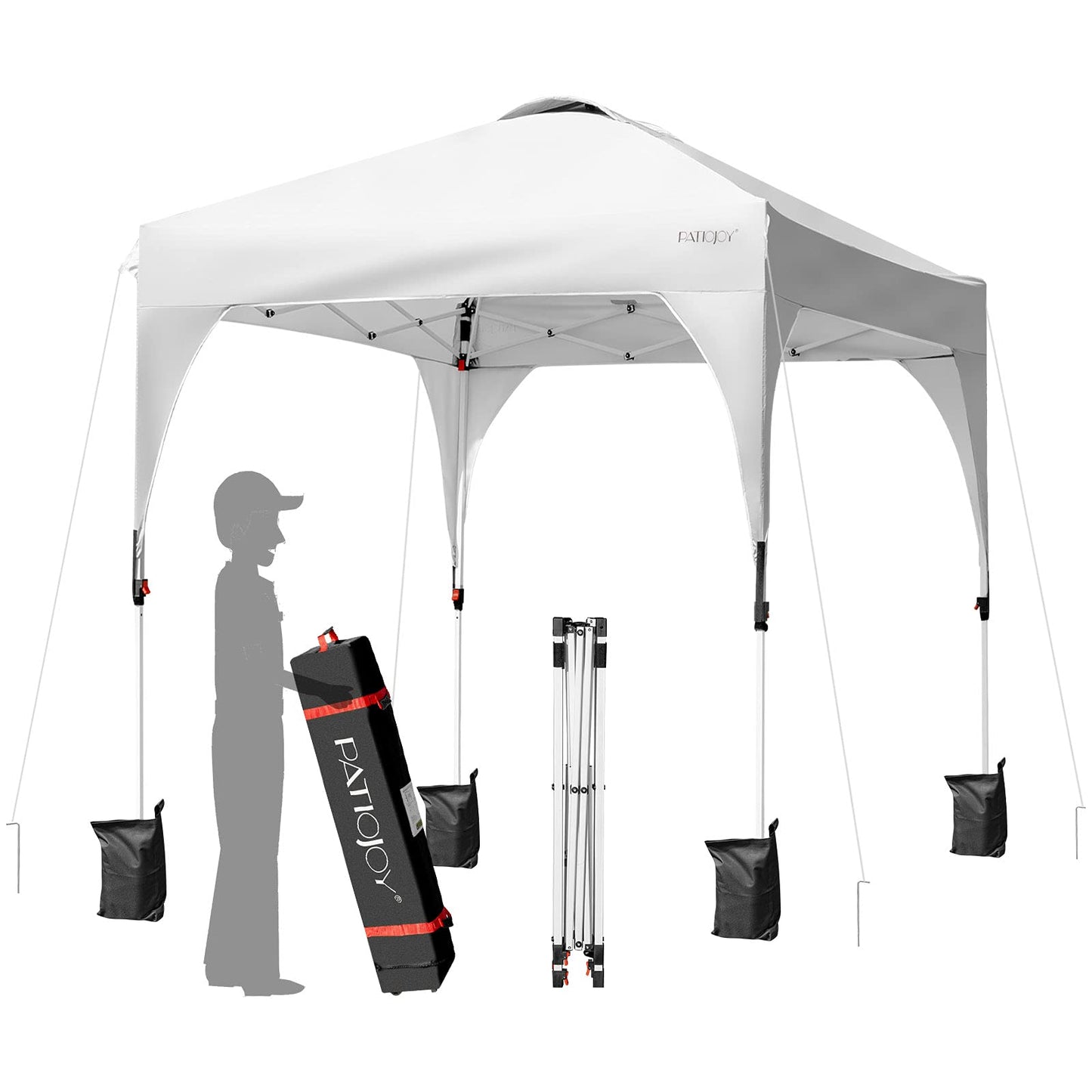 Tangkula 6.6 x 6.6 FT Outdoor Pop up Canopy Tent for Camping