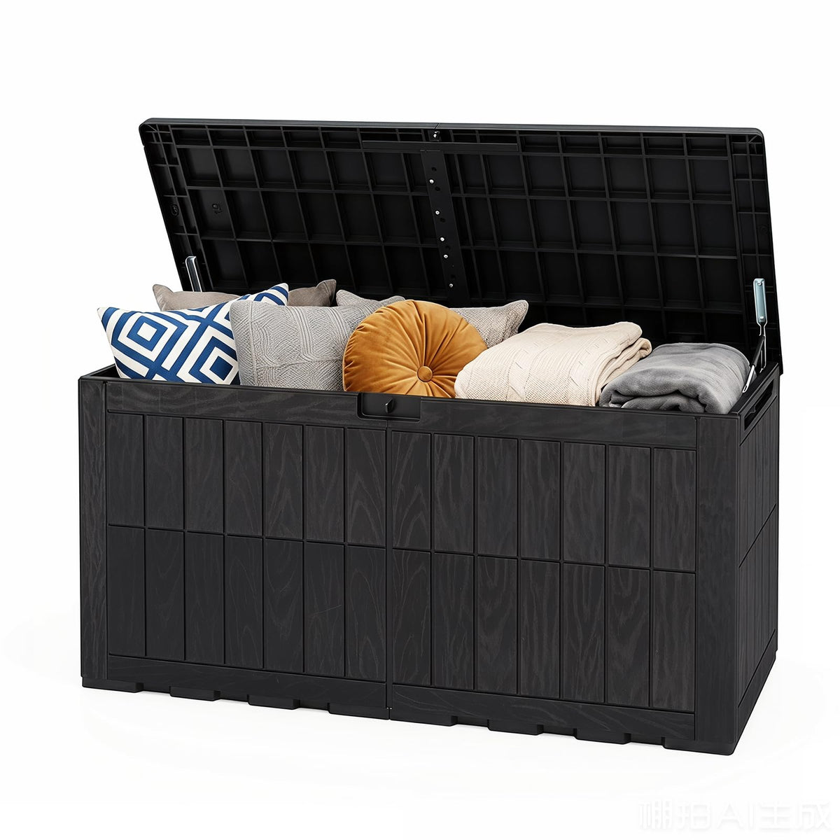 Tangkula 100/120/180 Gallon Waterproof Outdoor Storage Box with Lockable Lid