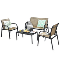 Tangkula 4 Piece Patio Furniture Outdoor Sofa