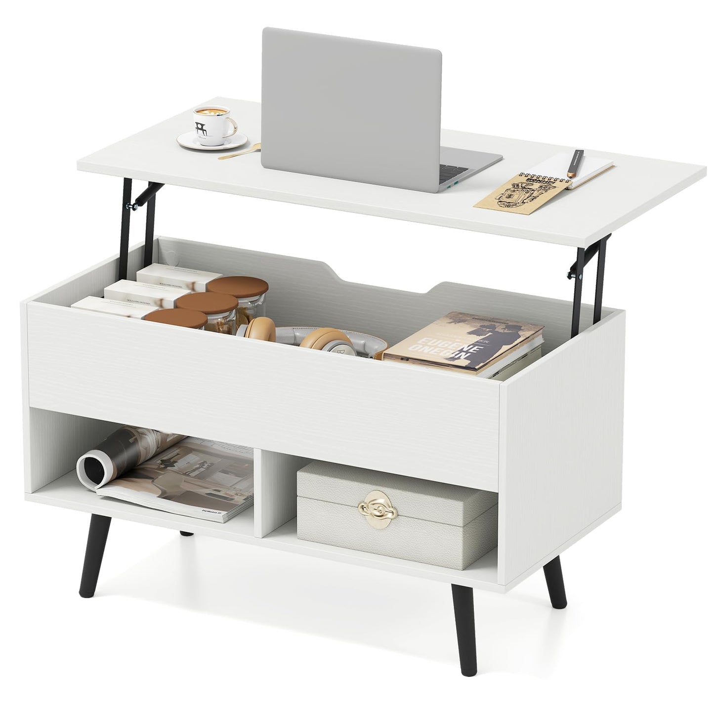 Tangkula Lift Top Coffee Table for Living Room