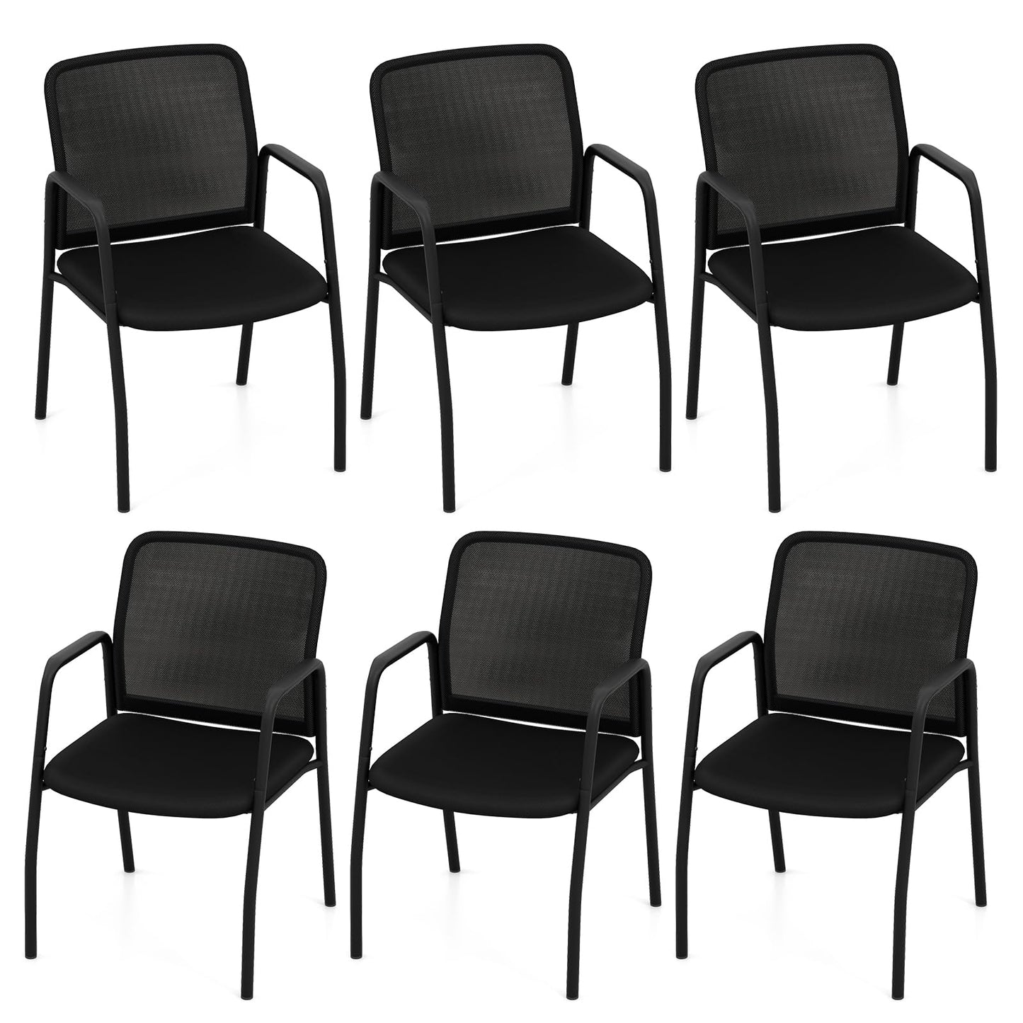 Tangkula Conference Chairs, Office Guest Chairs with Ergonomic Mesh Backrest