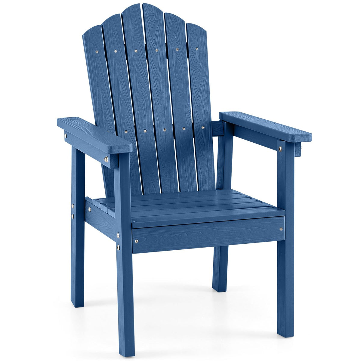 Chaise Adirondack d'extérieur Tangkula avec dossier haut et accoudoirs larges pour terrasse ou piscine