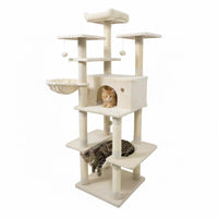 Tangkula 63 Inch Tall Cat Tree with Sisal Scratching Posts