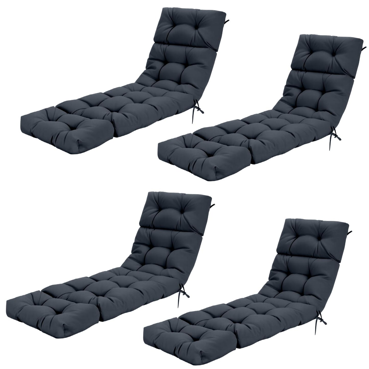 Tangkula Chaise Lounge Cushions for Outdoor Indoor Furniture
