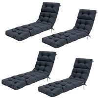 Tangkula Chaise Lounge Cushions for Outdoor Indoor Furniture