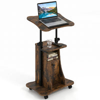 Tangkula Mobile Lectern Podium Stand for Home School