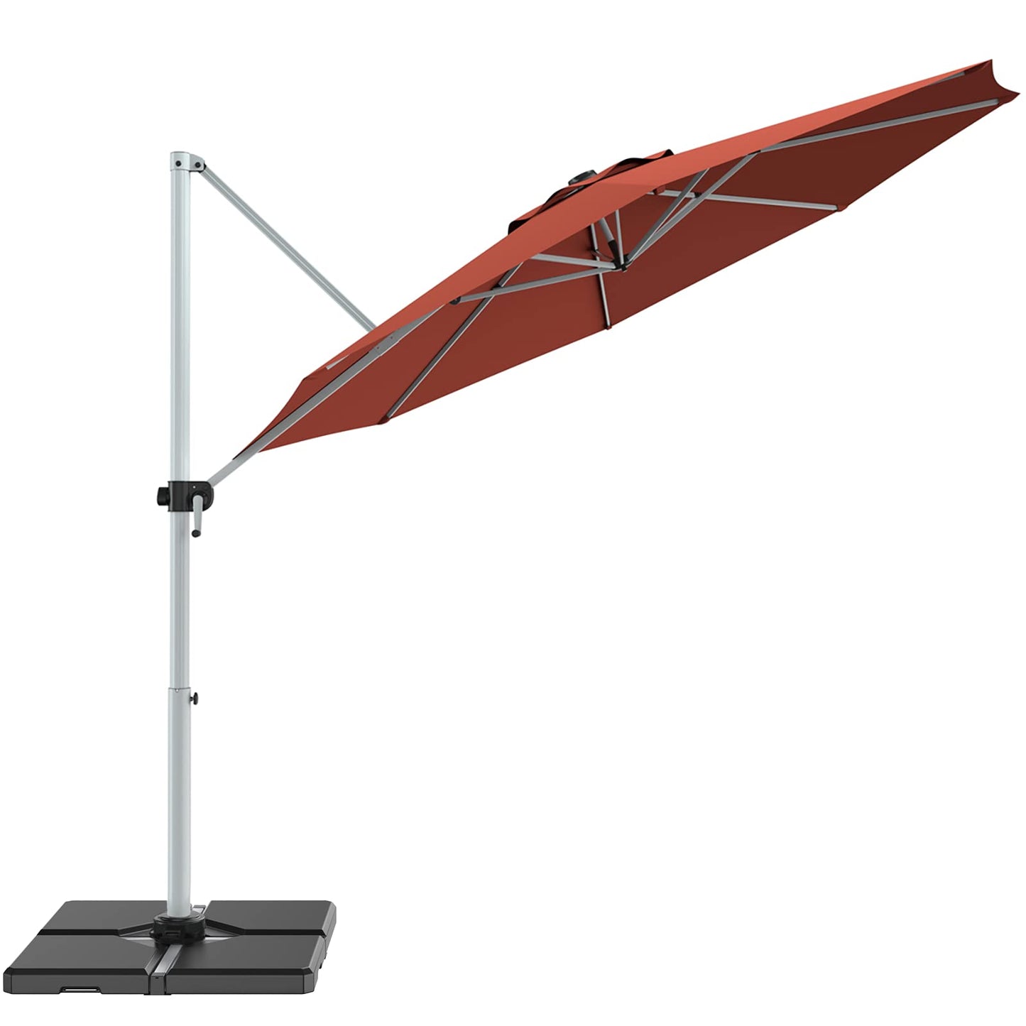 Parasol de terrasse Tangkula 3,35 m pour jardin, terrasse, piscine