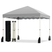 Tangkula 10x10 FT Pop Up Canopy UPF50+ Easy Set up Instant Tent with Wheeled Bag