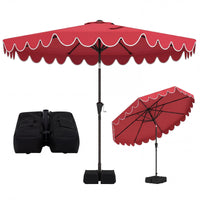 Tangkula 10 FT Patio Umbrella with Base Included