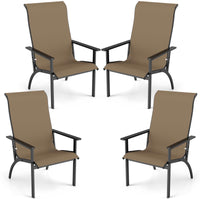 Tangkula Fabric Adirondack Chair with 400 lbs Weight Capacity
