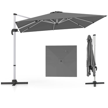 Tangkula 10 ft Square Patio Cantilever Umbrella
