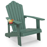 Tangkula Oversized Adirondack Chair, Patio Lounge Chairs w/Adjustable Cup Holder