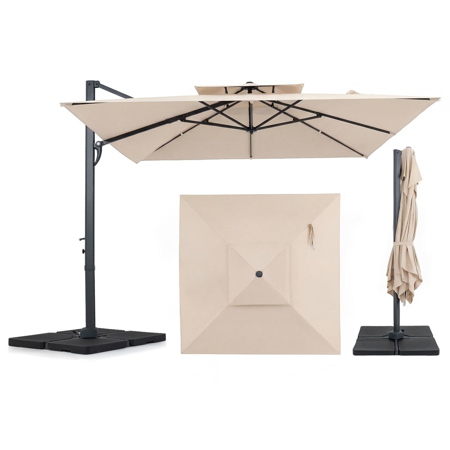 Tangkula 10 FT Patio Umbrella with Base Included