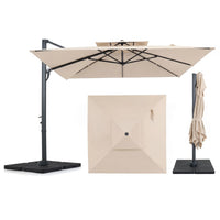 Tangkula 10 FT Patio Umbrella with Base Included
