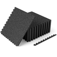 Tangkula Exercise Equipment Mats (Black/Gray Speckled,0.4/0.5”-12/18 Pack)
